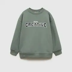 MANGO KIDS - Polerón Algodón Detalle Bordado Niño