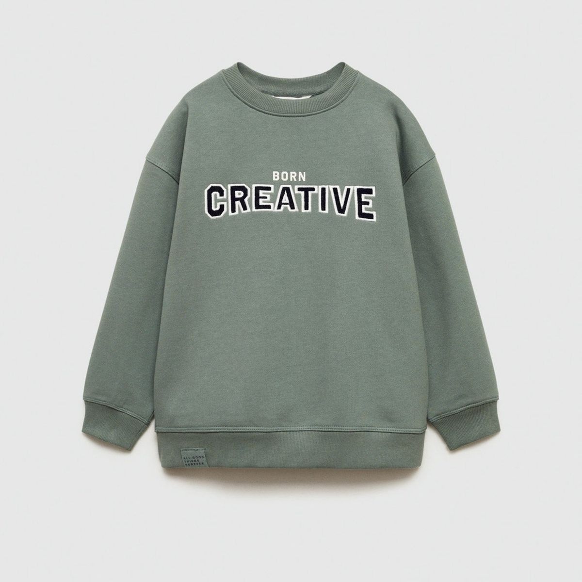 MANGO KIDS - Polerón Algodón Detalle Bordado Niño Mango Kids