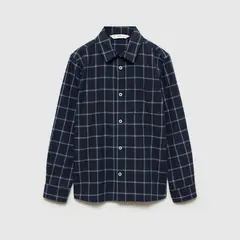 MANGO KIDS - Camisa Regular Fit Algodón Cuadros Niño