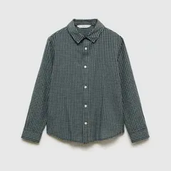 MANGO KIDS - Camisa Micro Cuadros Niño