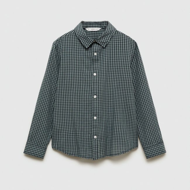 MANGO KIDS - Camisa Micro Cuadros Niño Mango Kids