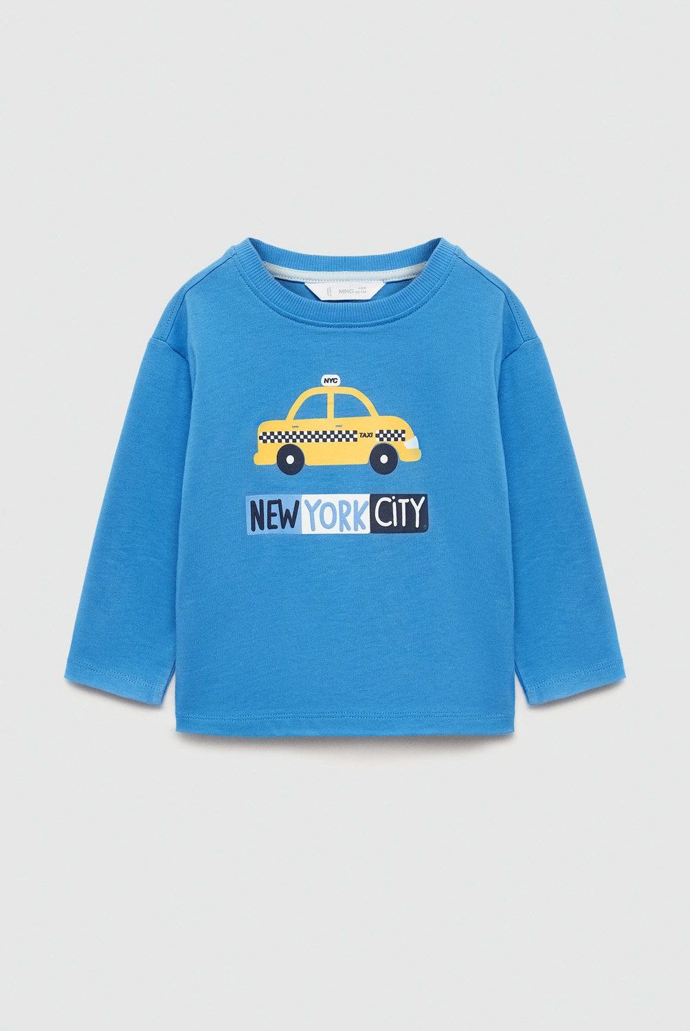 MANGO KIDS - Polera Manga Larga Estampada Bebé Niño Mango Kids