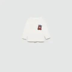 MANGO KIDS - Polera Estampada Oso Bebé Niño