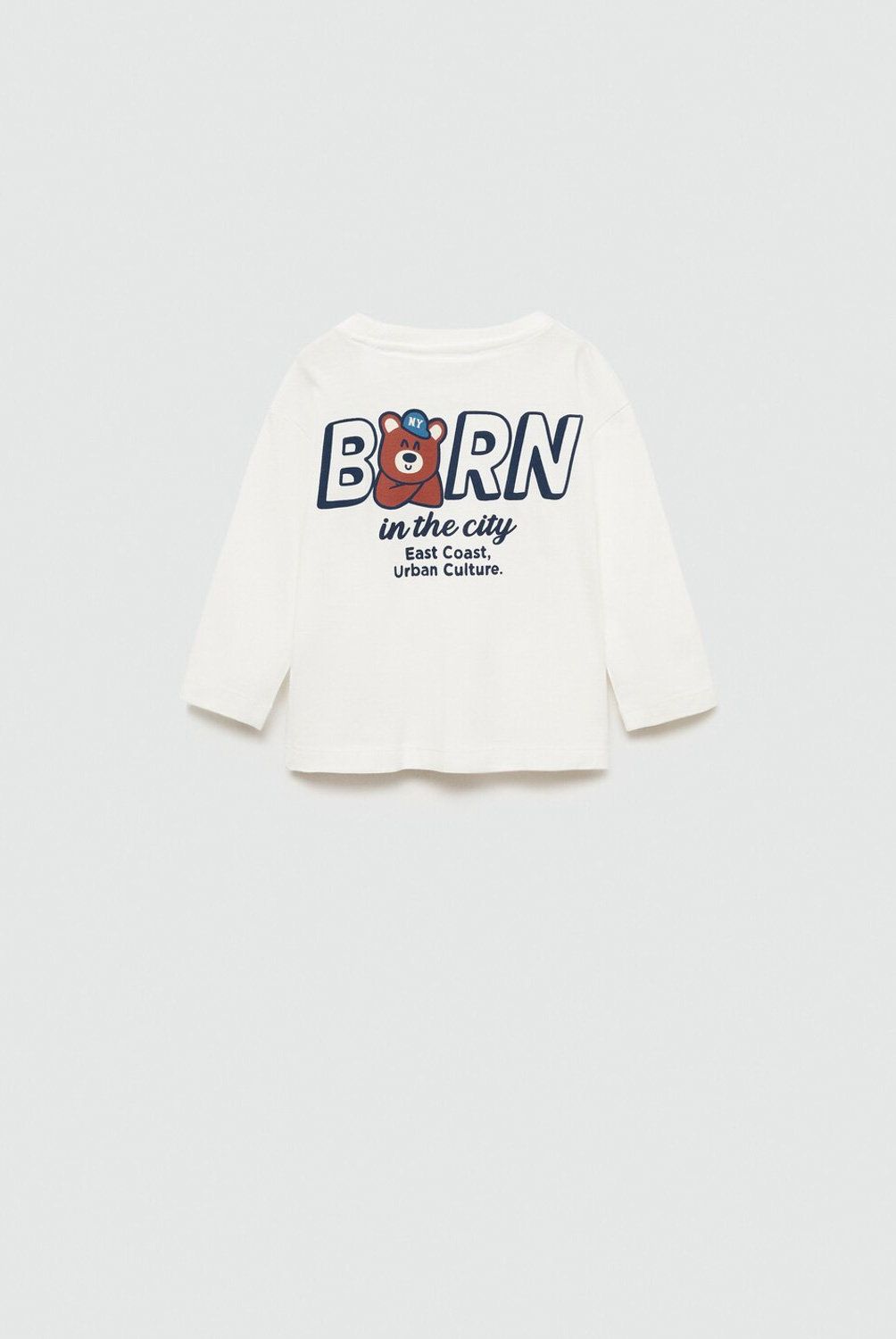 MANGO KIDS - Polera Estampada Oso Bebé Niño Mango Kids