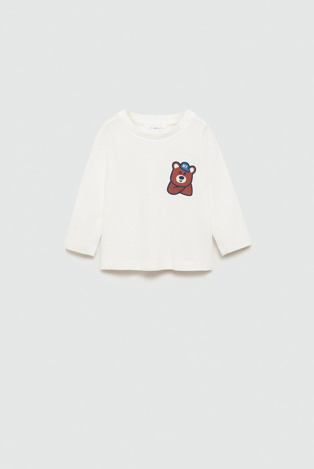 MANGO KIDS - Polera Estampada Oso Bebé Niño Mango Kids