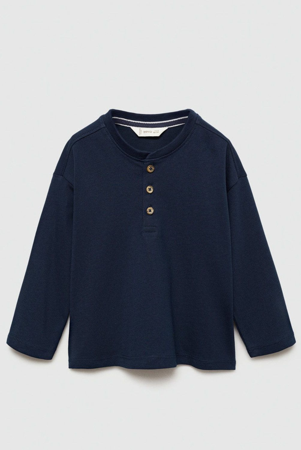 MANGO KIDS - Polera Algodón Manga Larga Bebé Niño Mango Kids