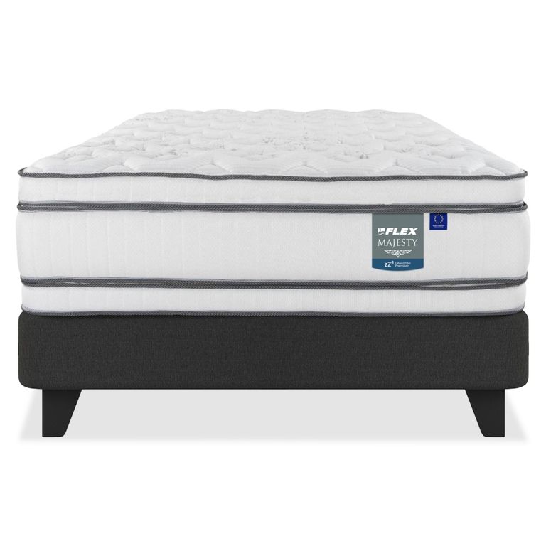FLEX Cama Europea Majesty Grafitoaf 1.5 Plazas X 2.00Mt