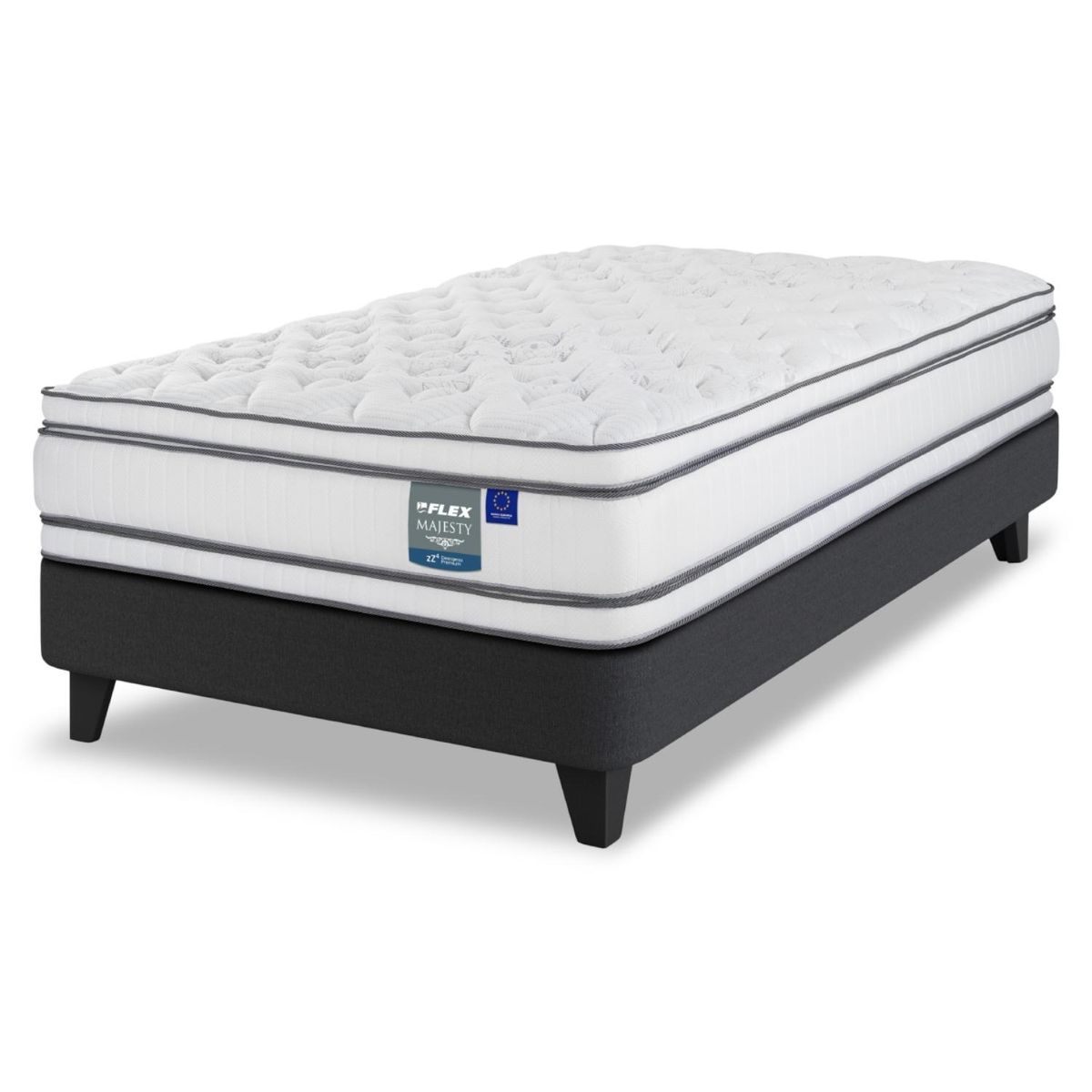 FLEX - Cama Europea Majesty Grafitoaf 1.5 Plazas X 2.00Mt Flex