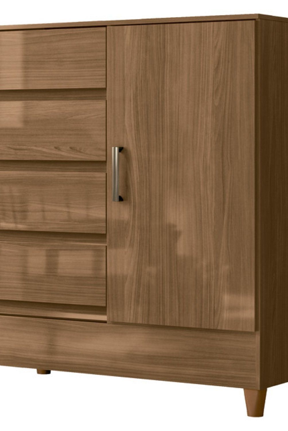 ALTAVISION - Cómoda Fit 1.4 1 Puerta 4 Cajones Jequitiba Altavisión