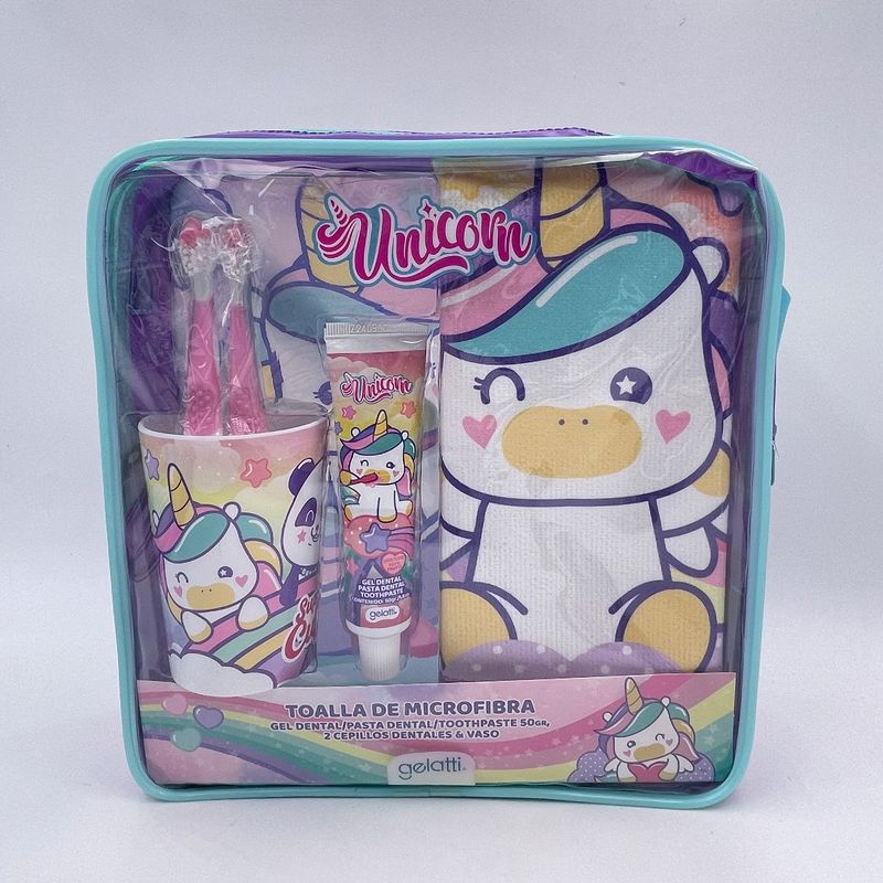 GELATTI - Pasta Dientes 50+2 Cepillos+Vaso+Toalla Uni C2 6X1  Niña Gelatti