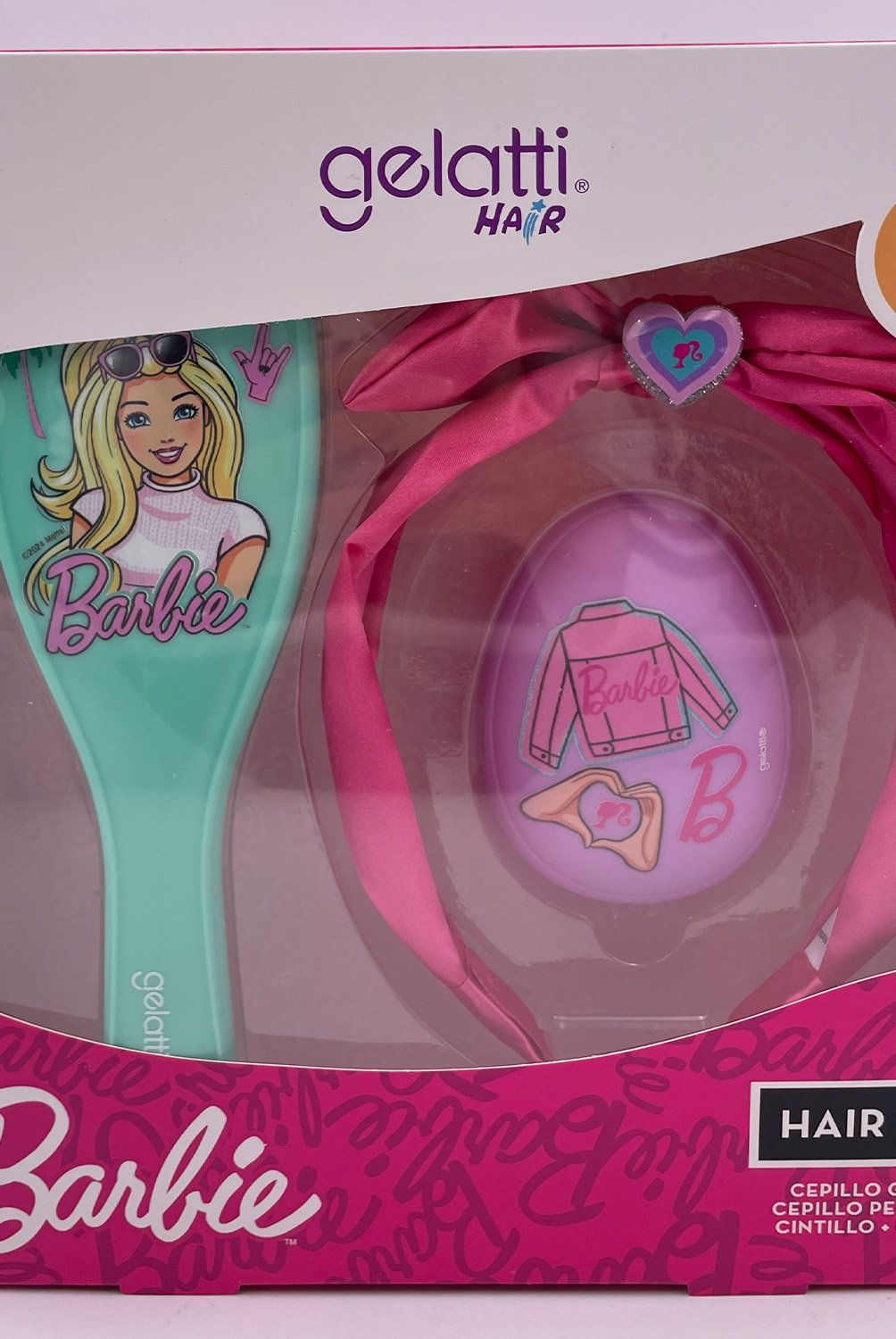 GELATTI - Set 2 Cepillos Pelo-Cintillo Barbie Gelatti 12 X 1  Niña Gelatti