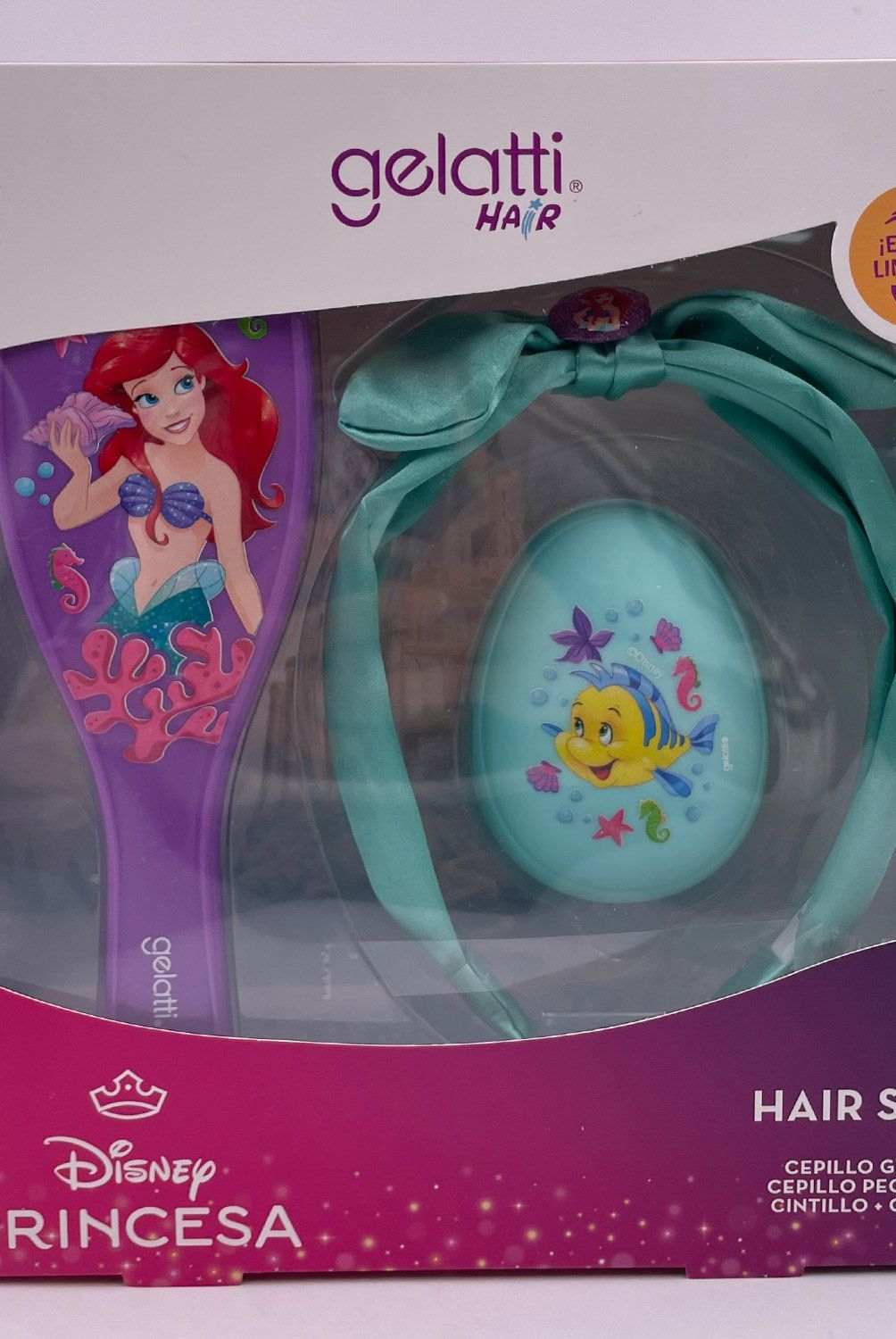 GELATTI - Set 2 Cepillos Pelo-Cintillo Ariel Niña Gelatti
