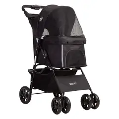 BEBESIT - Coche Mascotas Negro Beepet