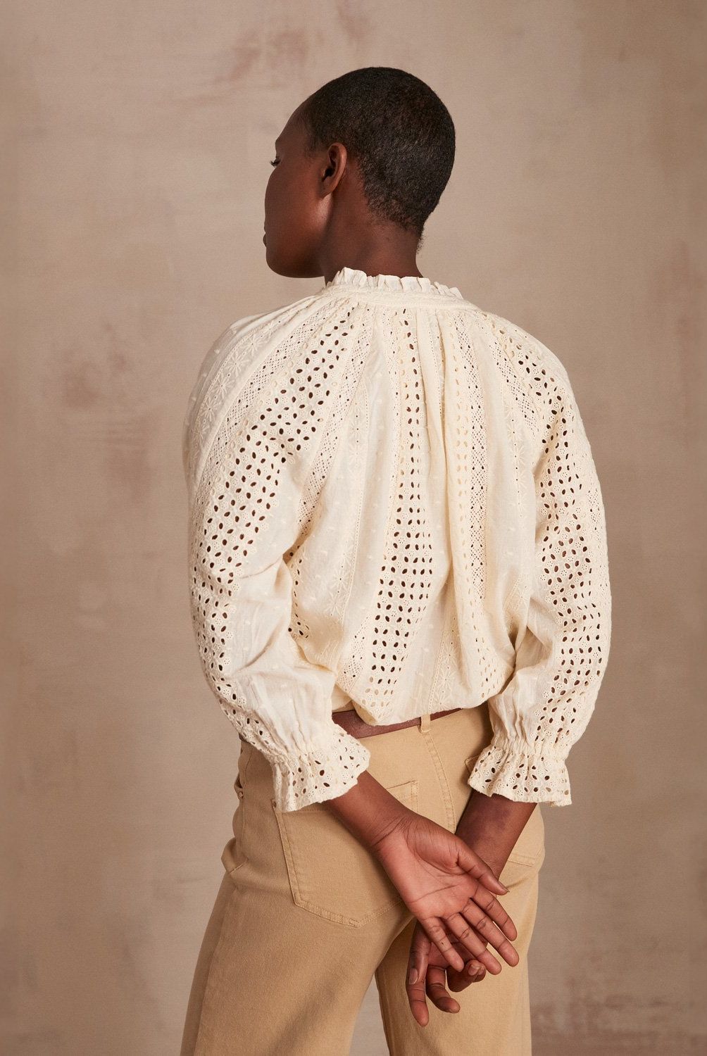 MAISON 123 - Blusa Manga Larga 100% Algodón Mujer Maison 123