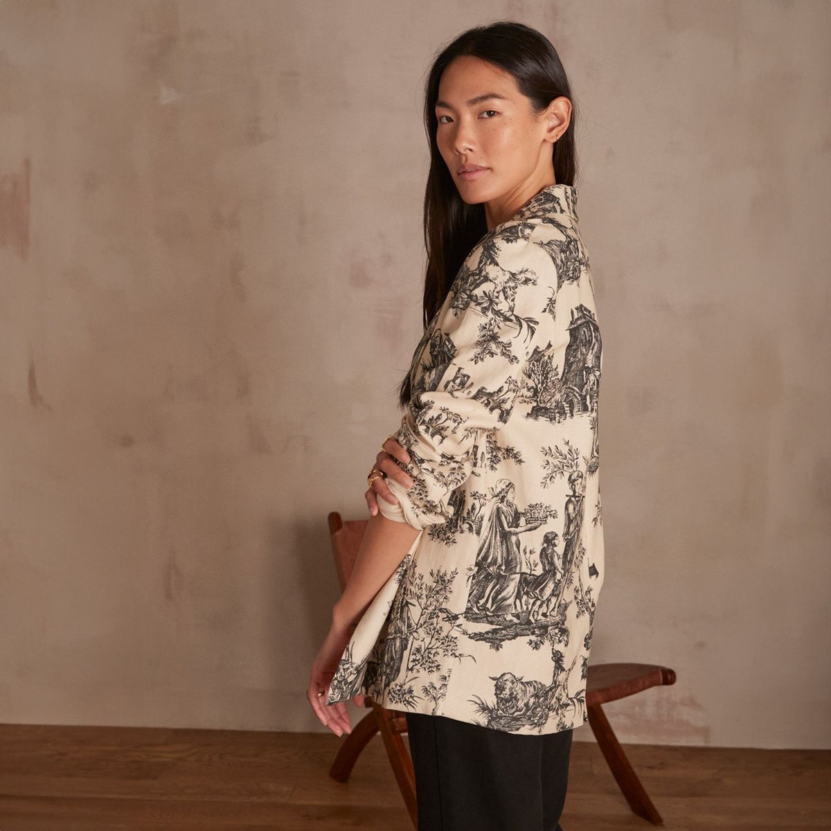 MAISON 123 - Blazer Estampado Mujer Maison 123