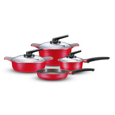 Imagen 2 del producto Batería De Cocina Cerámica 7 Piezas Natural Roja