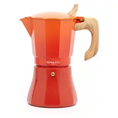 OROLEY - Cafetera Petra Naranja Inducción 6 Tazas