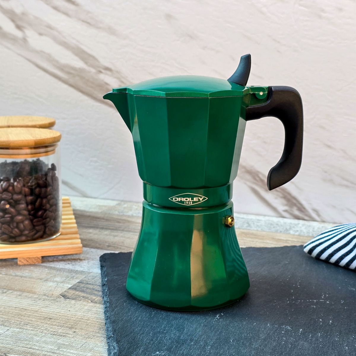 OROLEY - Cafetera Petra Inducción 6 Tazas Oroley