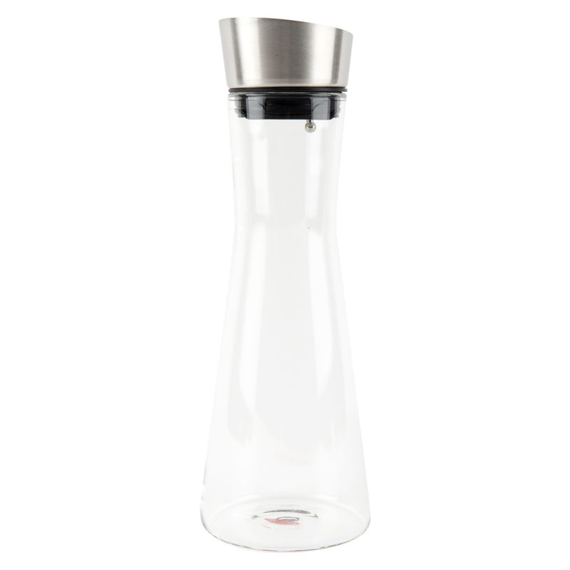 OROLEY - Jarra Vidrio Con Tapa Acero Inoxidable 1 Litro Siena Oroley