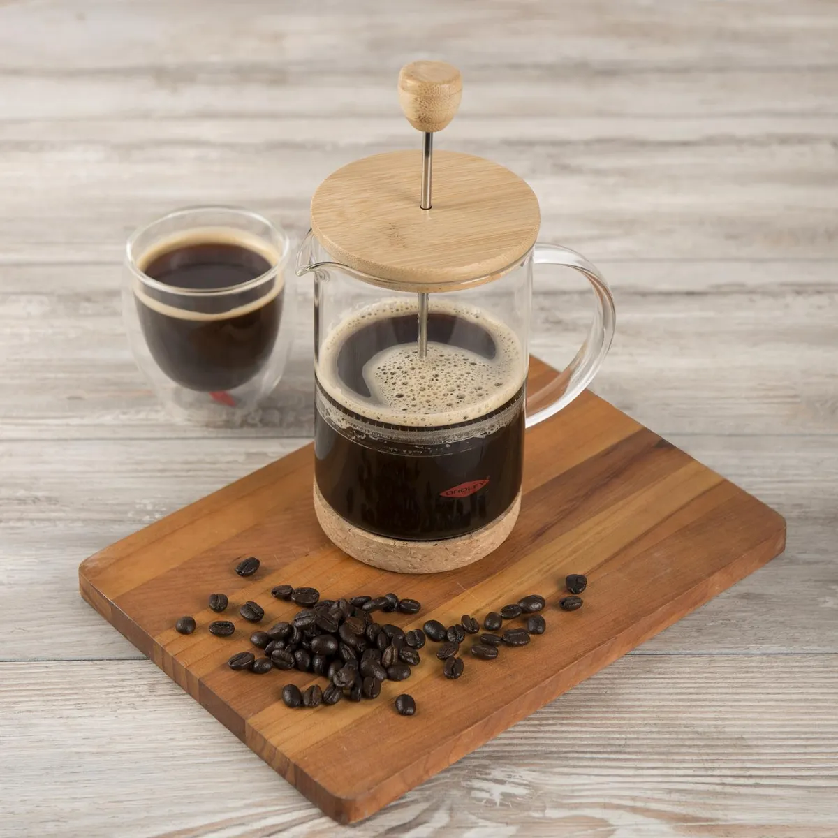 OROLEY - Cafetera Vidrio Émbolo 1 Litro Ferrara Oroley