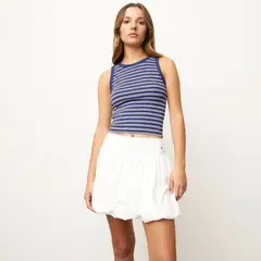 BROWNIE - Polera Sin Mangas Raya Tejida Mujer