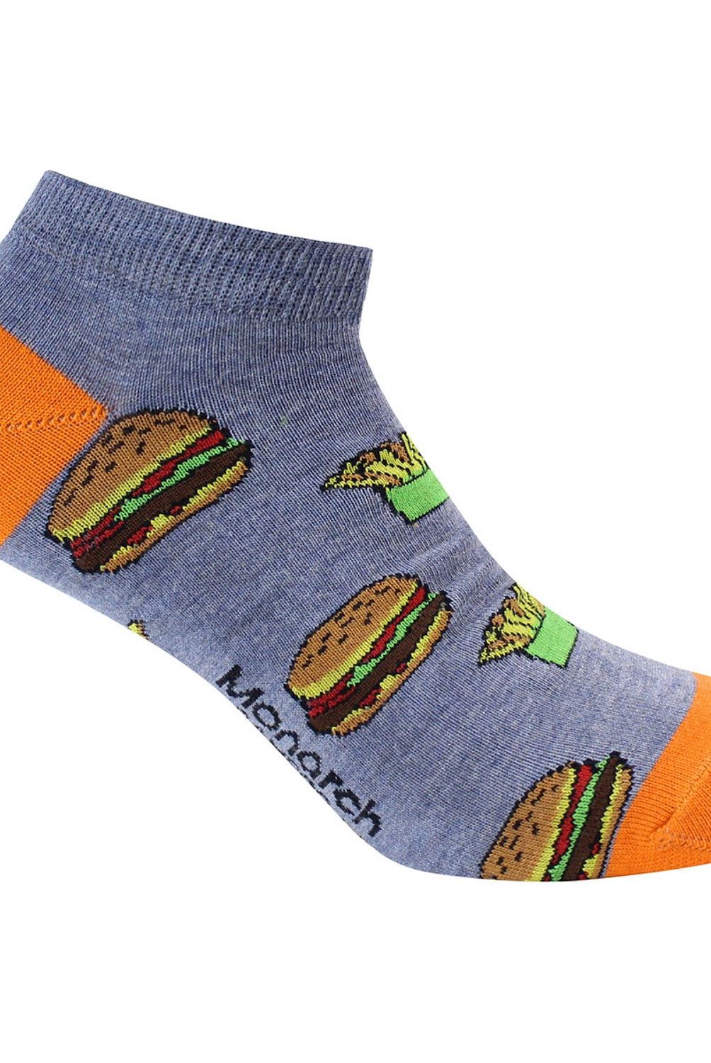 MONARCH - Calcetín Bamboo Diseño Hamburguesa Largo 0/4 Hombre Monarch
