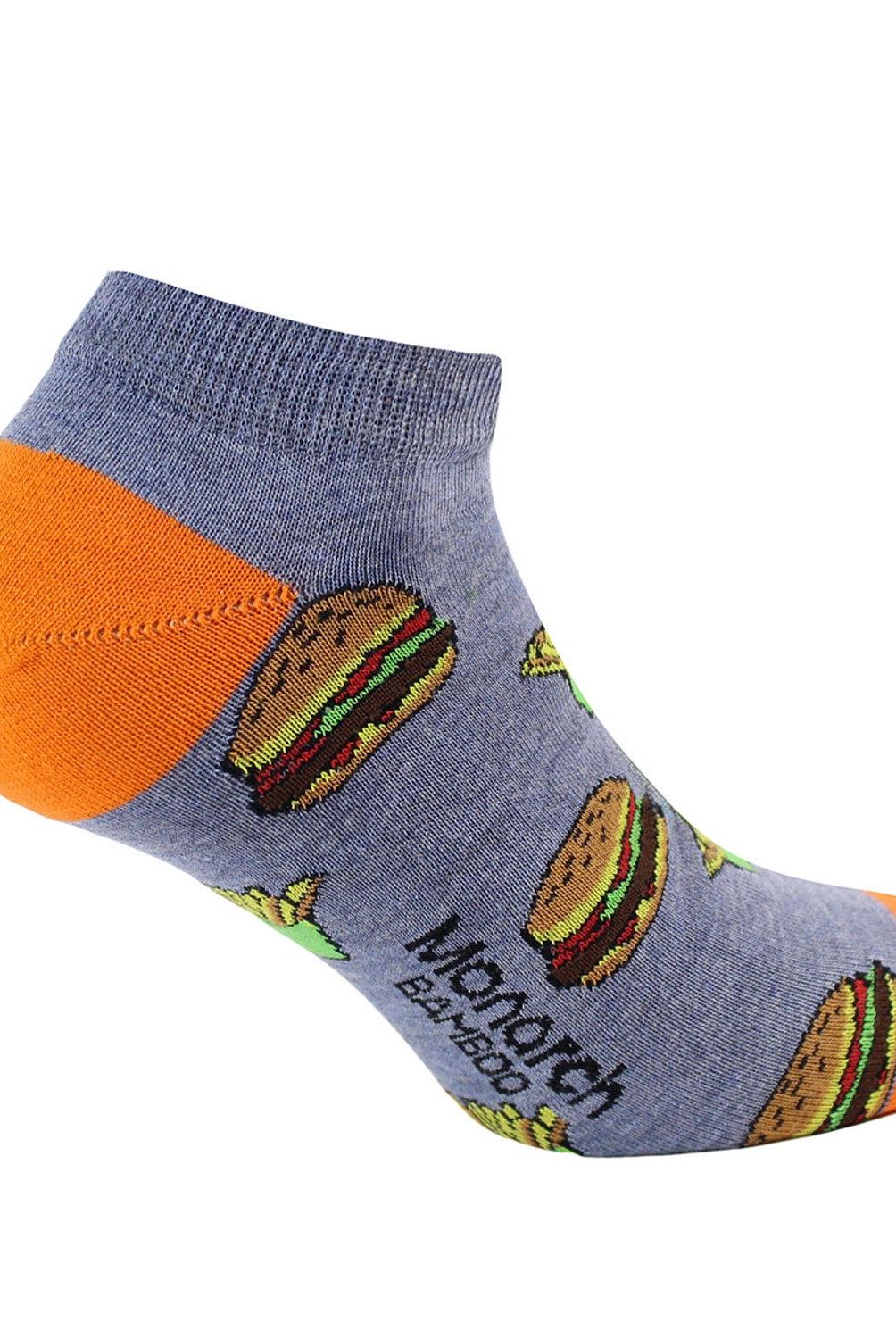 MONARCH - Calcetín Bamboo Diseño Hamburguesa Largo 0/4 Hombre Monarch