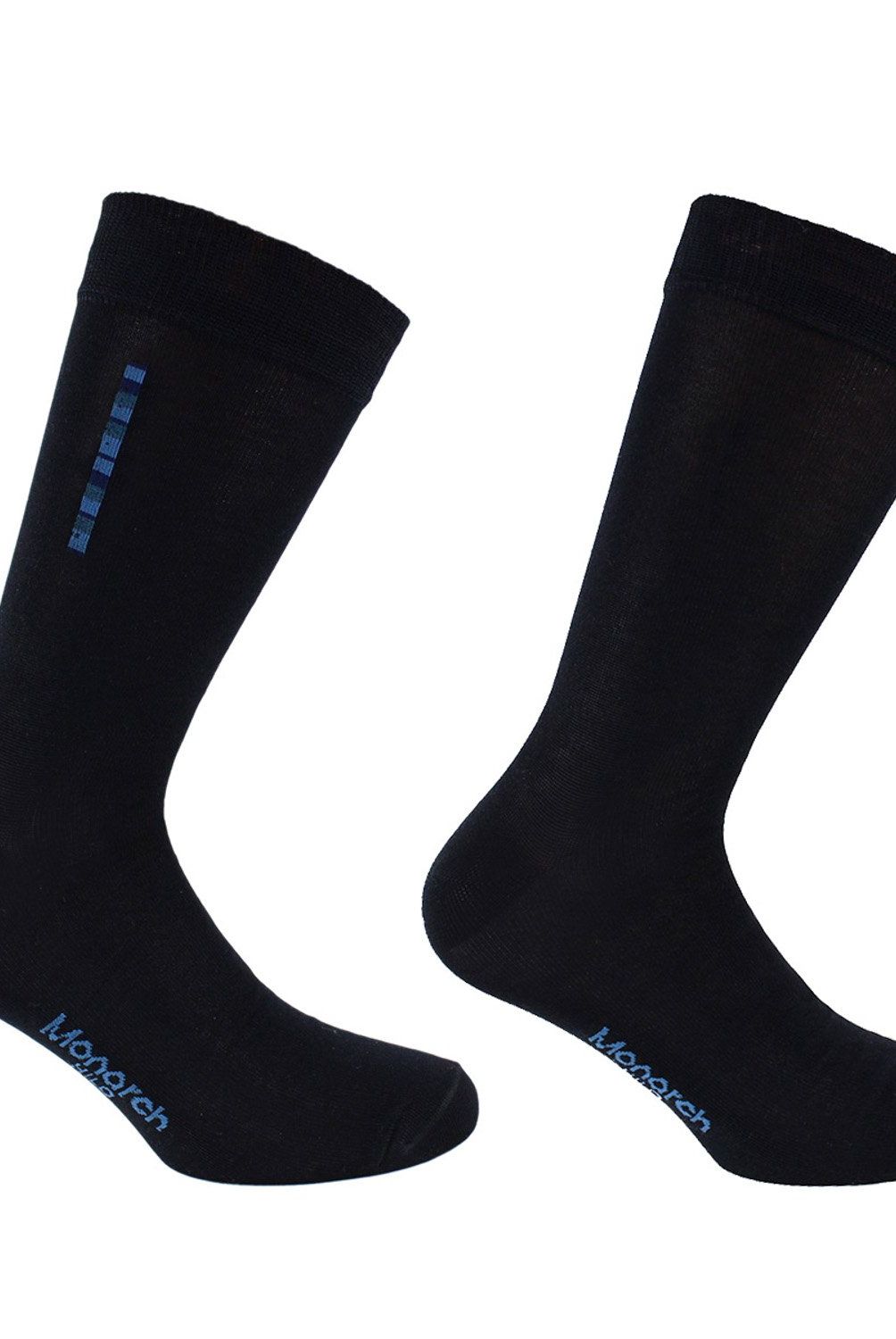 MONARCH - Pack De 2 Calcetines Hilo Barra Largo Americano Hombre Monarch