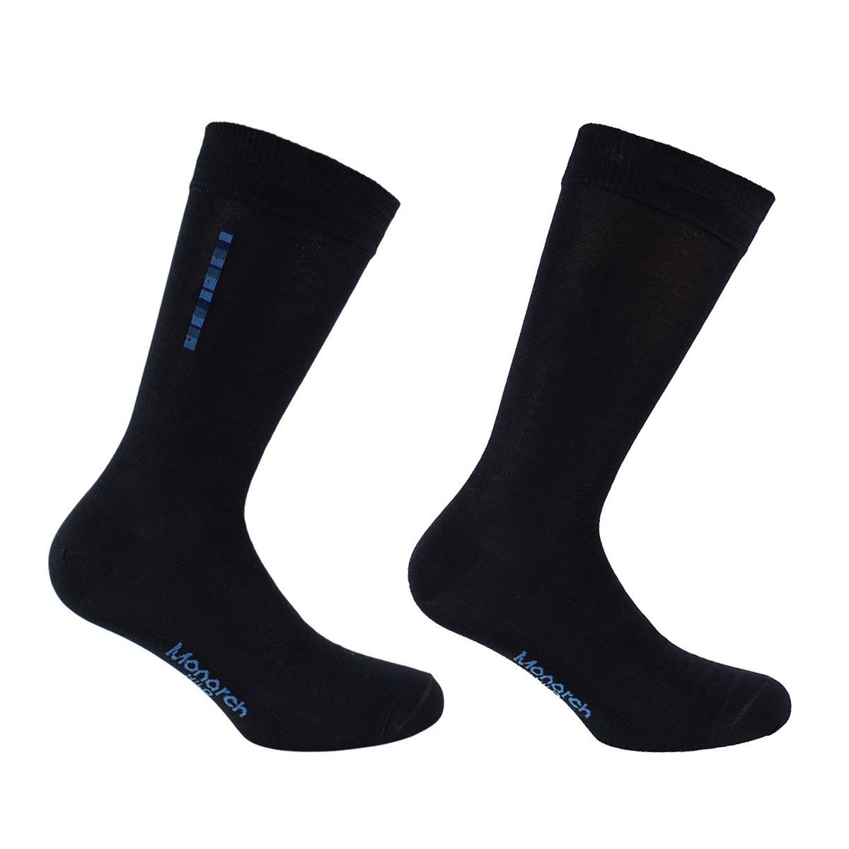 MONARCH - Pack De 2 Calcetines Hilo Barra Largo Americano Hombre Monarch
