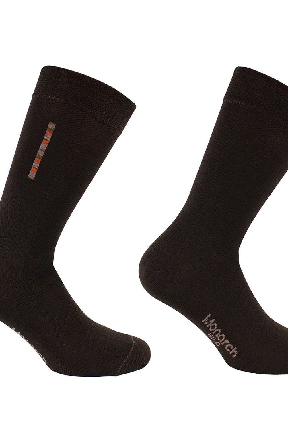 MONARCH - Pack De 2 Calcetines Hilo Barra Largo Americano Hombre Monarch