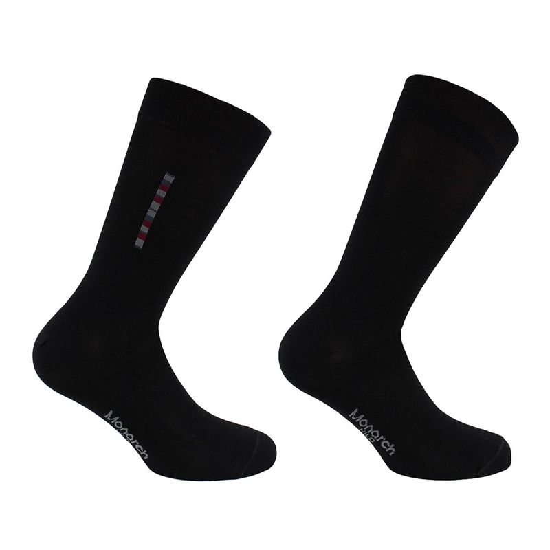 MONARCH - Pack De 2 Calcetines Hilo Barra Largo Americano Hombre Monarch