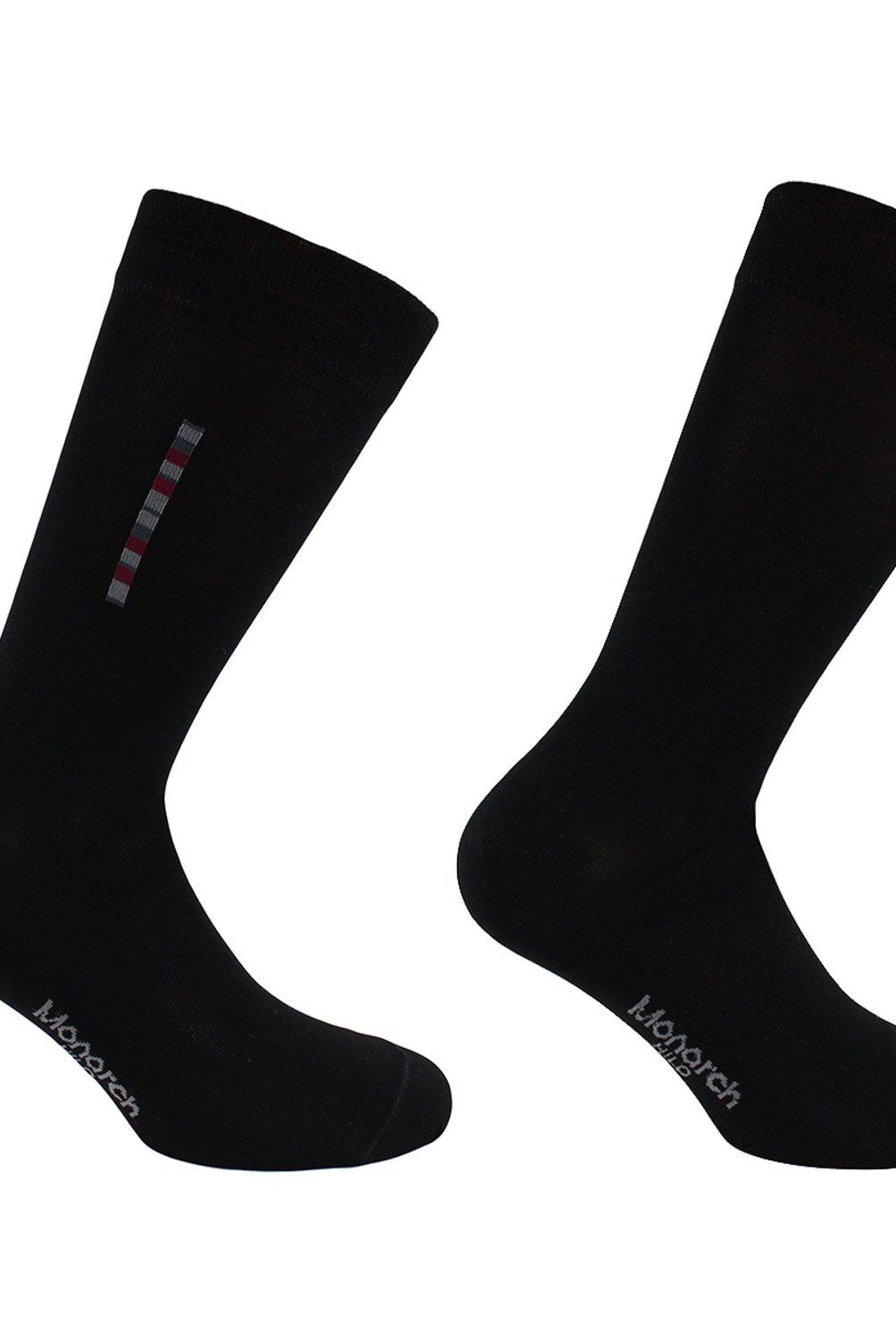 MONARCH - Pack De 2 Calcetines Hilo Barra Largo Americano Hombre Monarch