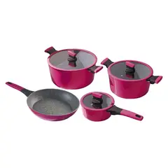 KW - Batería De Cocina 7 Piezas Antiadherente Soho Cherry