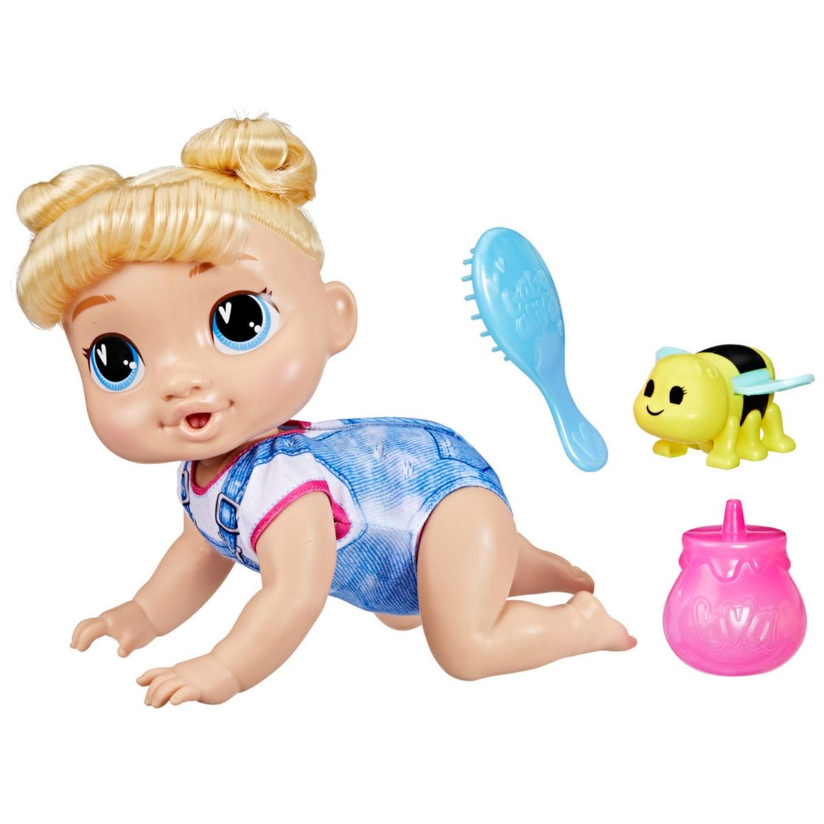 BABY ALIVE - Muñeca Gatea y Juega Harper Hugs  Baby Alive