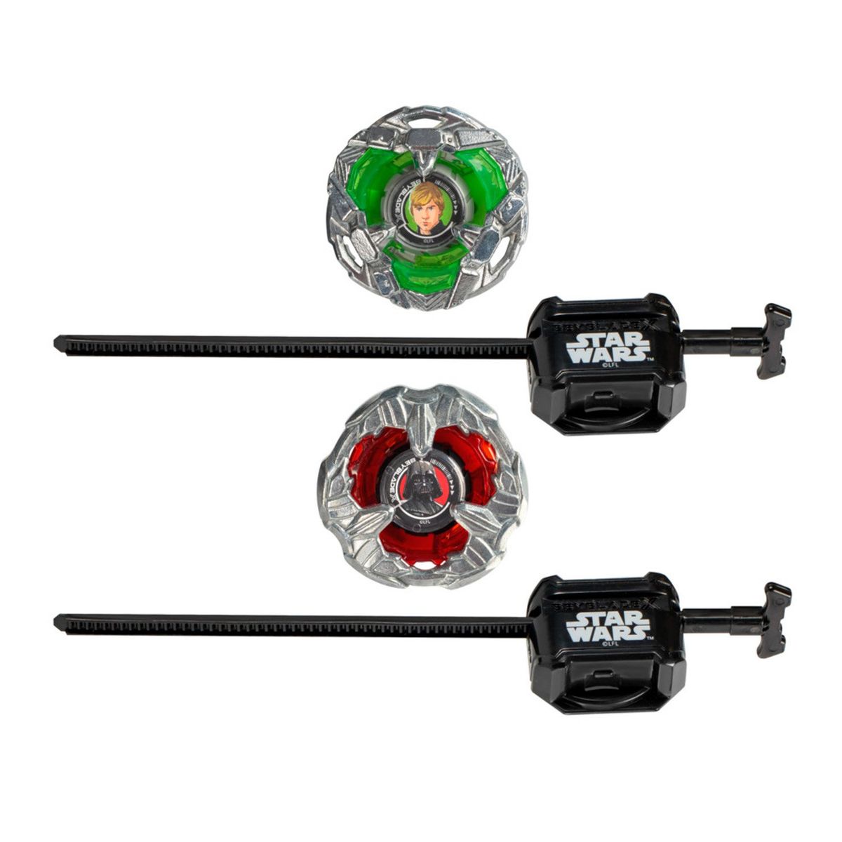 BEYBLADE - Trompo X Luke Skywalker 4-80B y Darth Vader 4-60B  Star Wars Beyblade