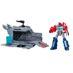 TRANSFORMERS - Figura de Acción EarthSpark Remolque de Combate Optimus Prime