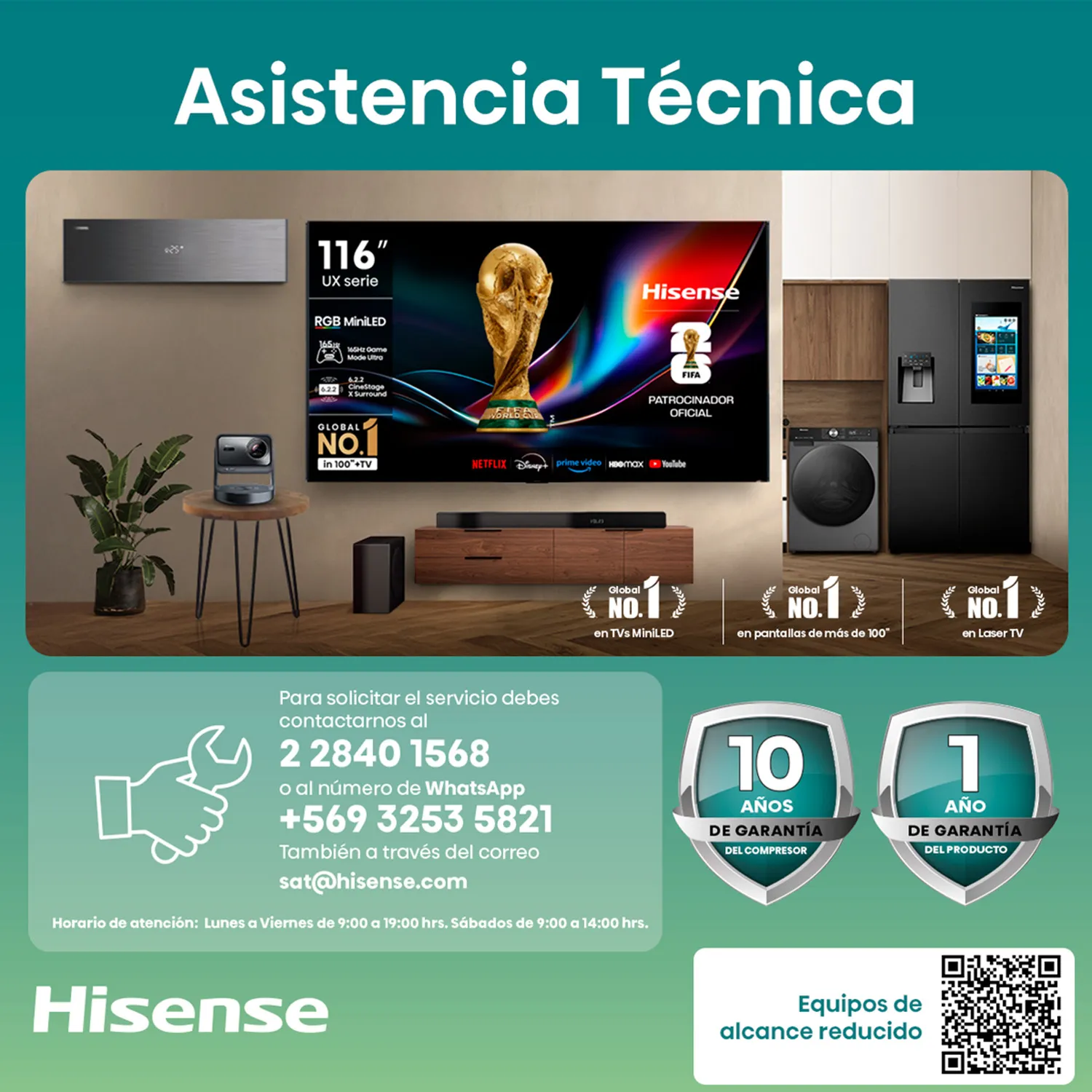 HISENSE Refrigerador Side By Side 544 Litros No frost RS3P558NECF