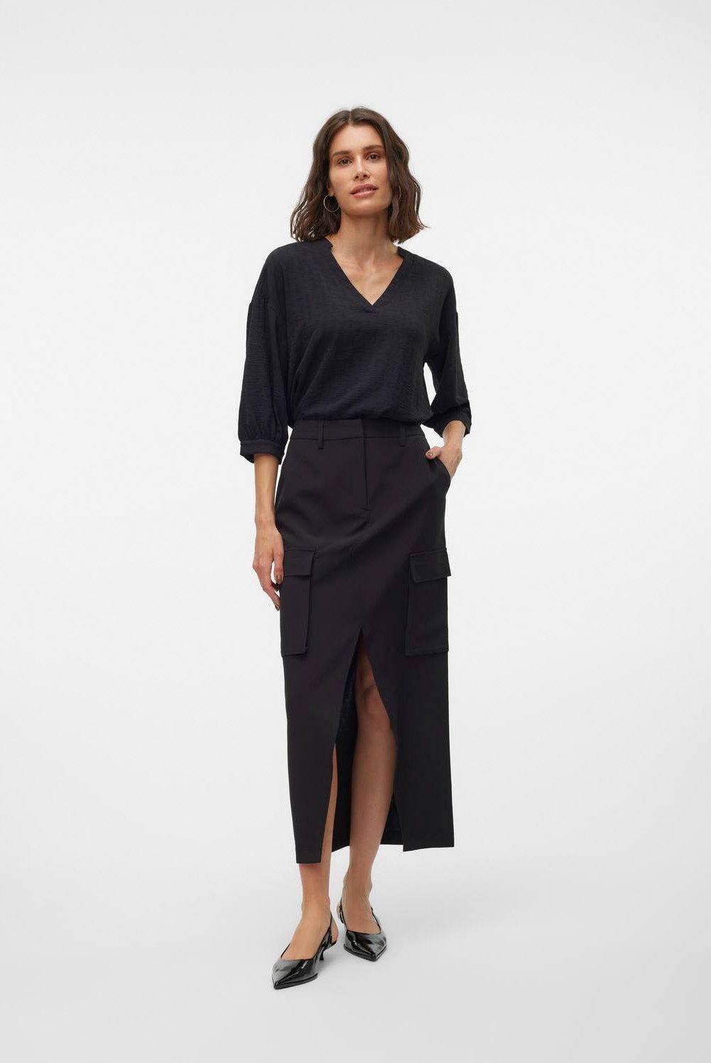 VERO MODA - Falda Midi Cargo Mujer Vero Moda