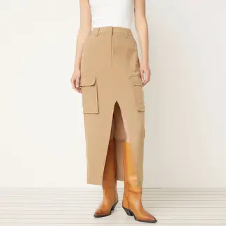 VERO MODA - Falda Midi Cargo Mujer