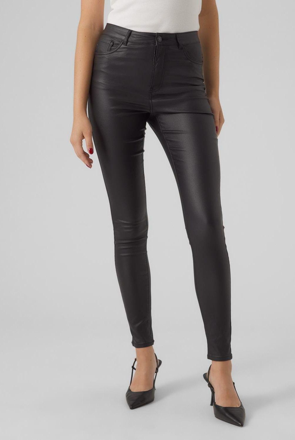 VERO MODA - Pantalón Skinny Efecto Piel Mujer Vero Moda