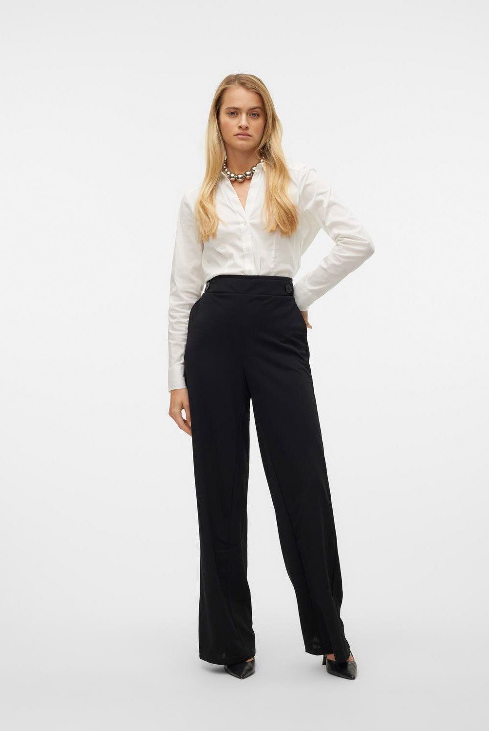 VERO MODA - Pantalón Tiro Alto Mujer Vero Moda