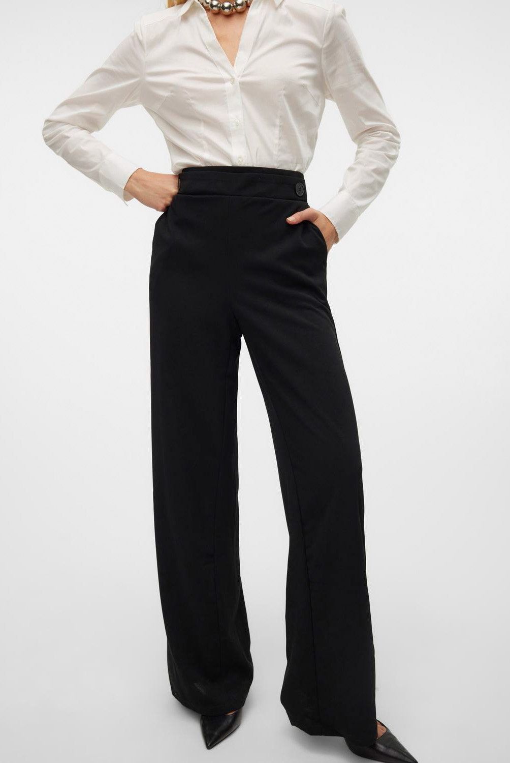 VERO MODA - Pantalón Tiro Alto Mujer Vero Moda