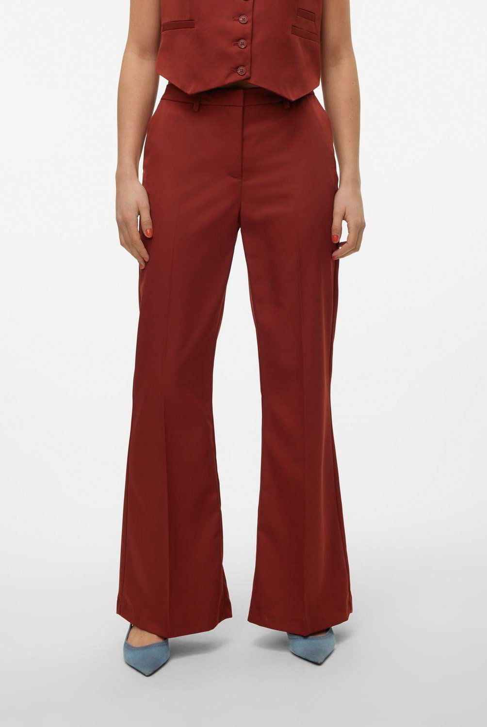 VERO MODA - Pantalón Flare Tiro Alto Mujer Vero Moda