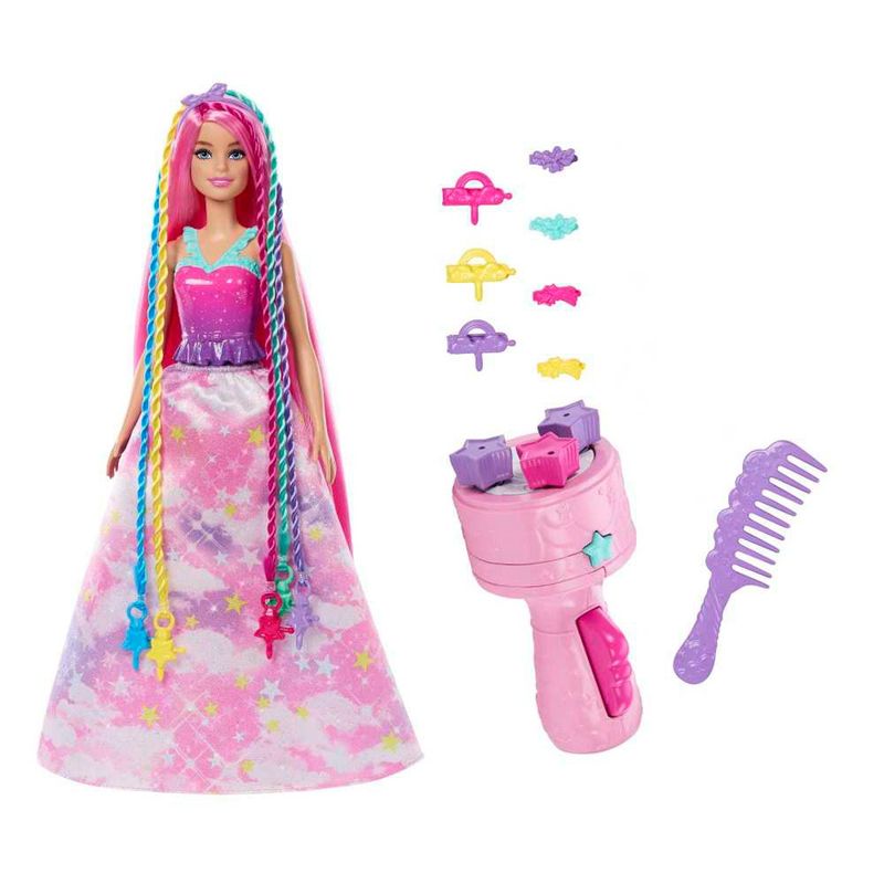 BARBIE - Fantasía Muñeca Trenzas Mágicas Barbie