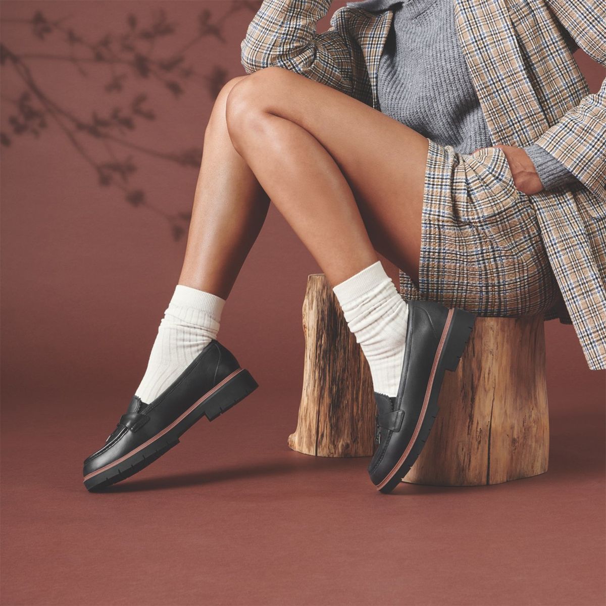 CLARKS - Zapato Casual Mujer Cuero Negro Clarks