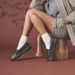 CLARKS - Zapato Casual Mujer Cuero Negro