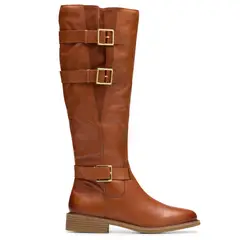 CLARKS - Bota Mujer Cuero Café