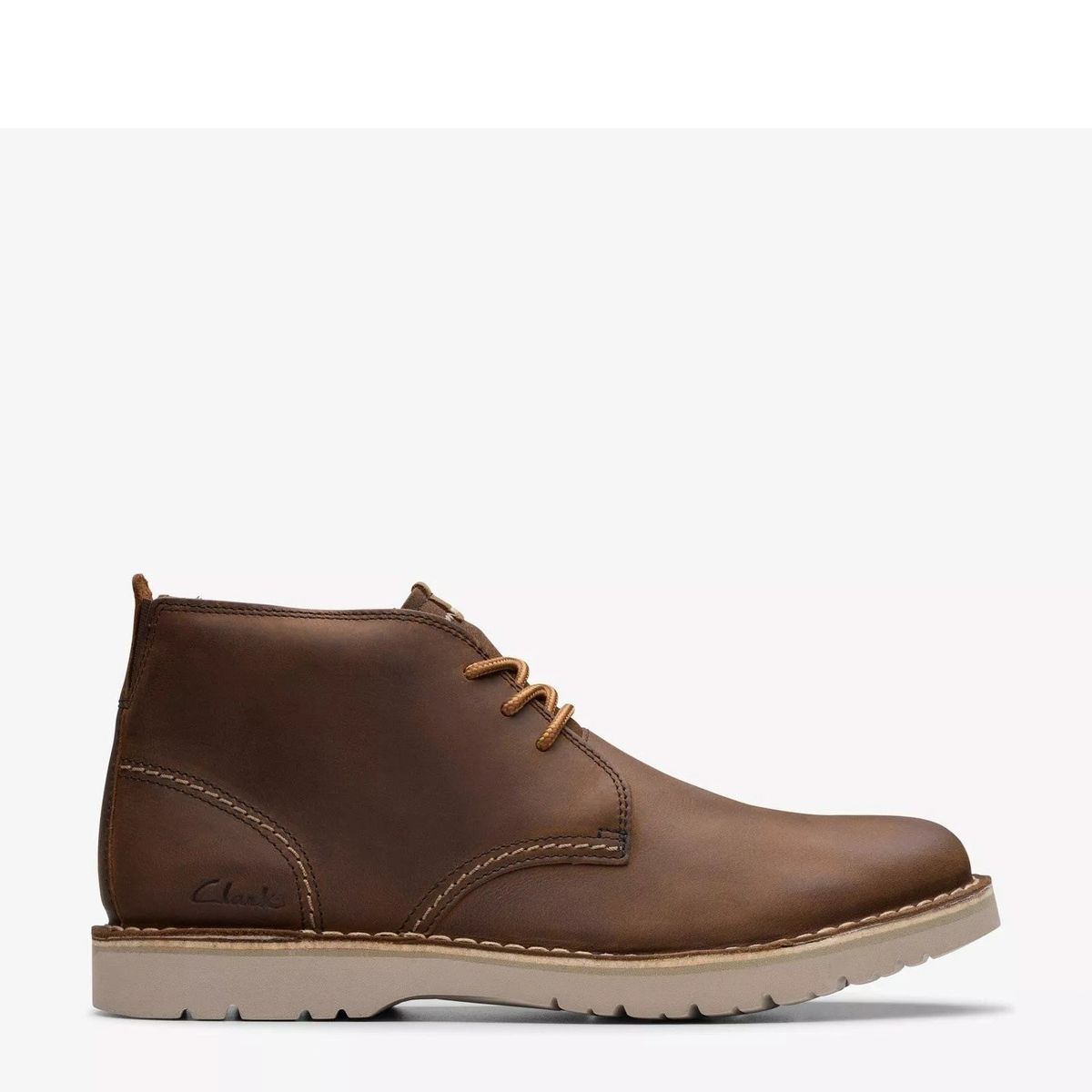 CLARKS - Bota Hombre Cuero Café Clarks