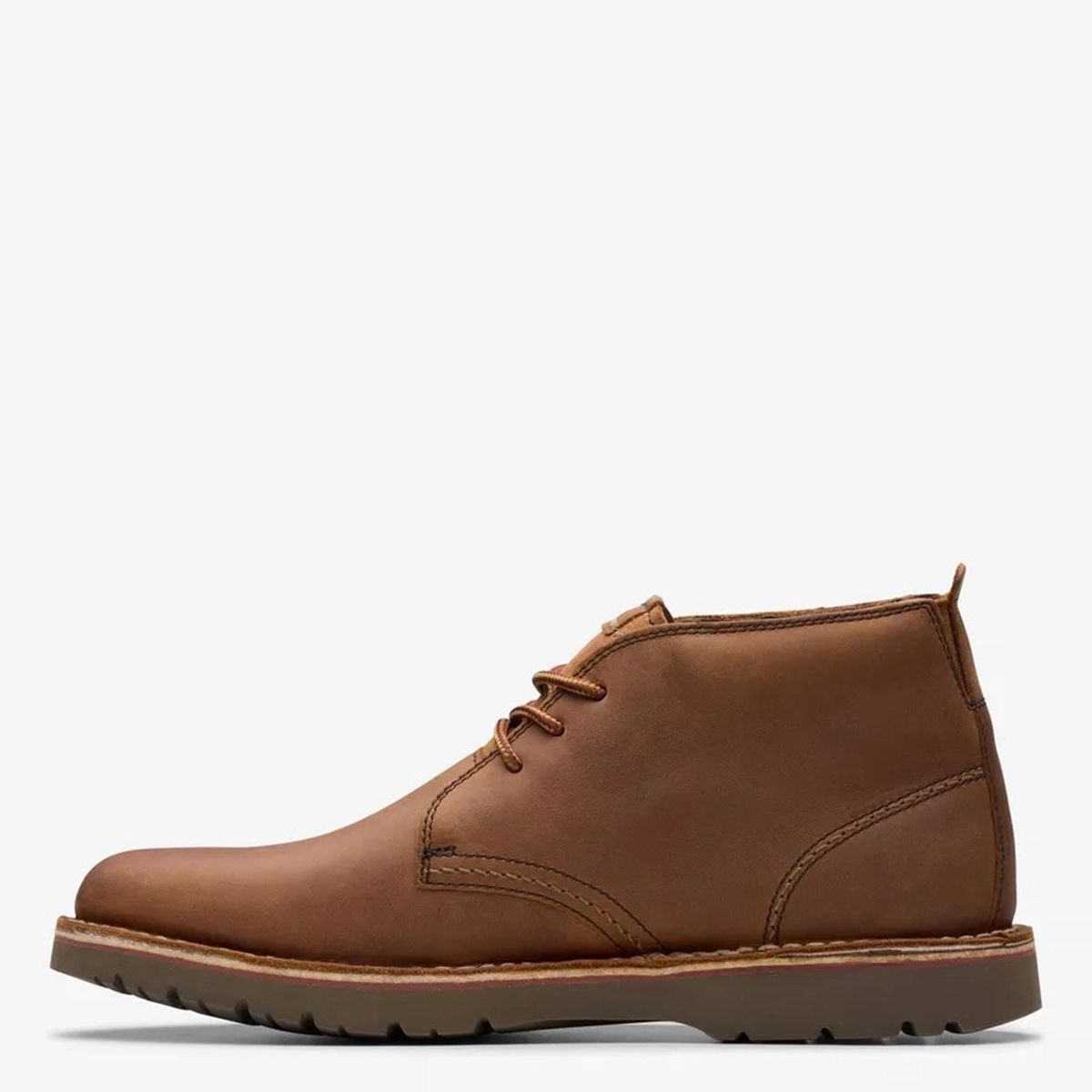 CLARKS - Bota Hombre Cuero Café Clarks