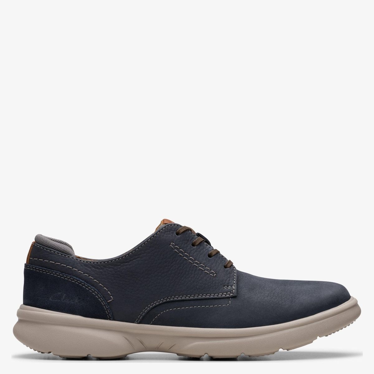 CLARKS - Zapato Casual Hombre Cuero Azul Clarks